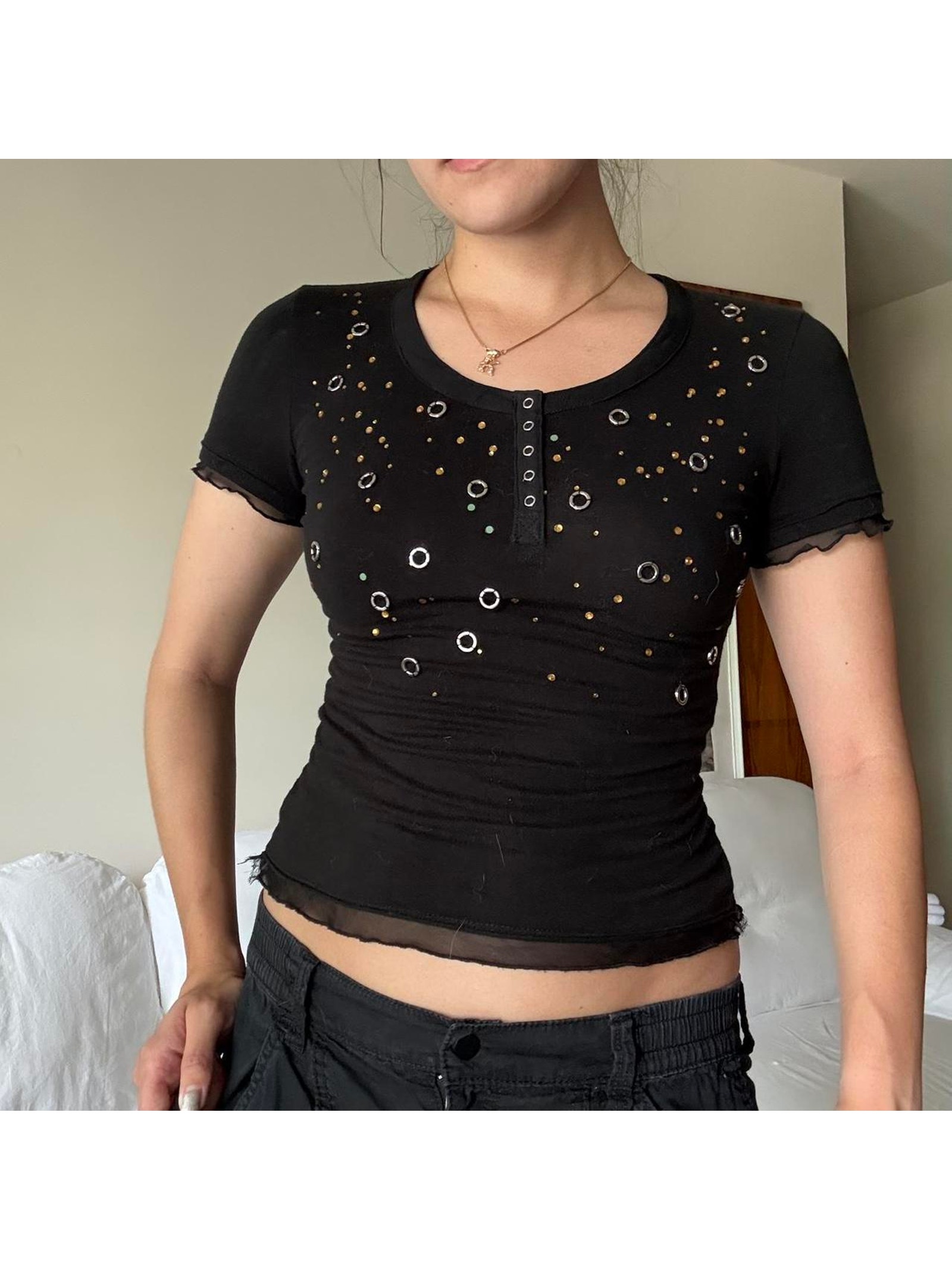 Christian Dior Black Babydoll Henley